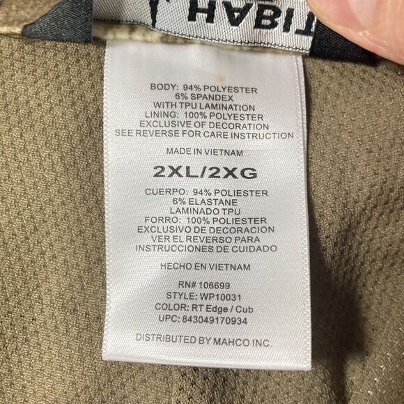 Habit Ripley Trail Stretch Waterproof Pant Men's Size 2XL in RT Edge / Cub NWT - Picture 4 of 12